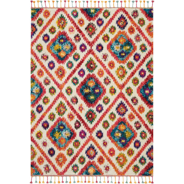 Dakota Fields Avetis Performance Yellow/Red/Blue Rug Wayfair
